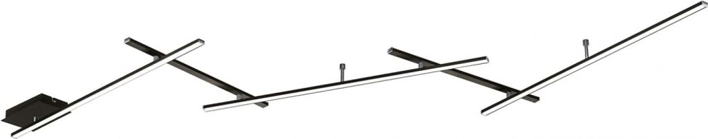 LED-Deckenleuchte - Schwarz matt - Metall - B 245 cm - Produktbild 