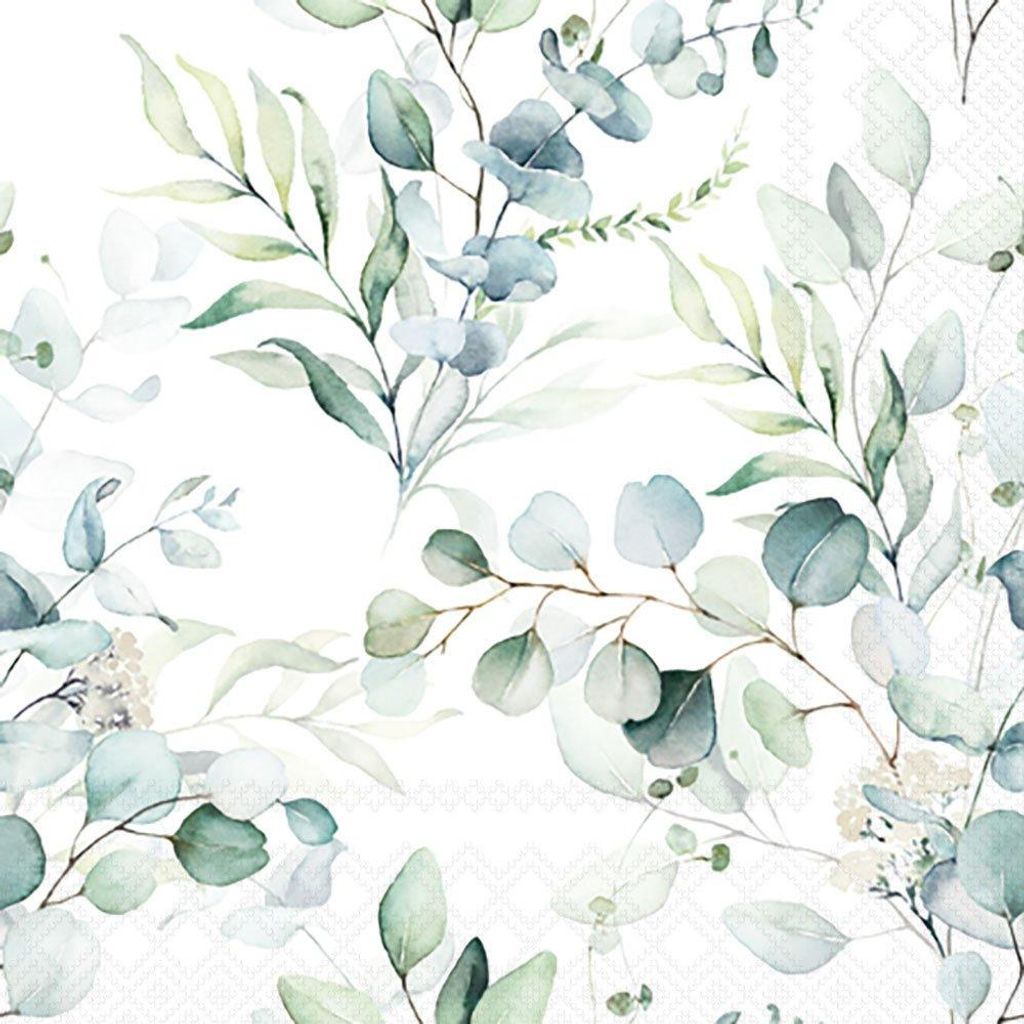 Servietten 25x25 cm - Eucalyptus all over Produktbild 