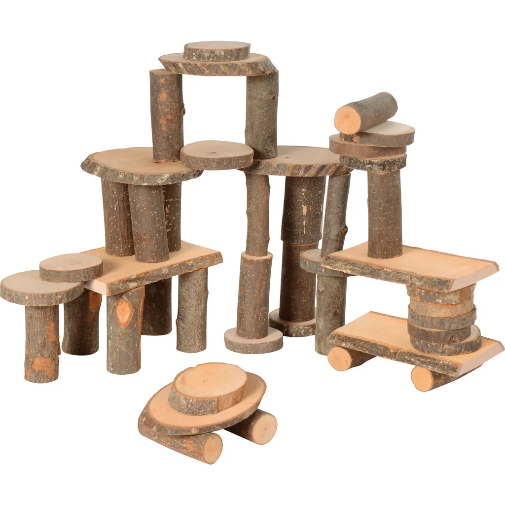 Blocs en bois naturel EDUPLAY 200157 - Matériau écologique et sans odeur