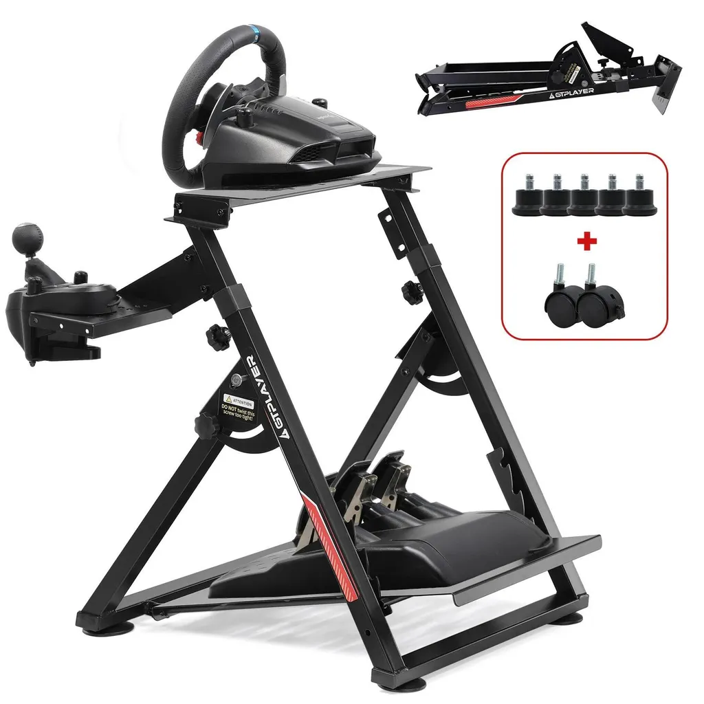 Support de volant gaming PRO Fixation V1/V2 inclinaison réglable Rouge