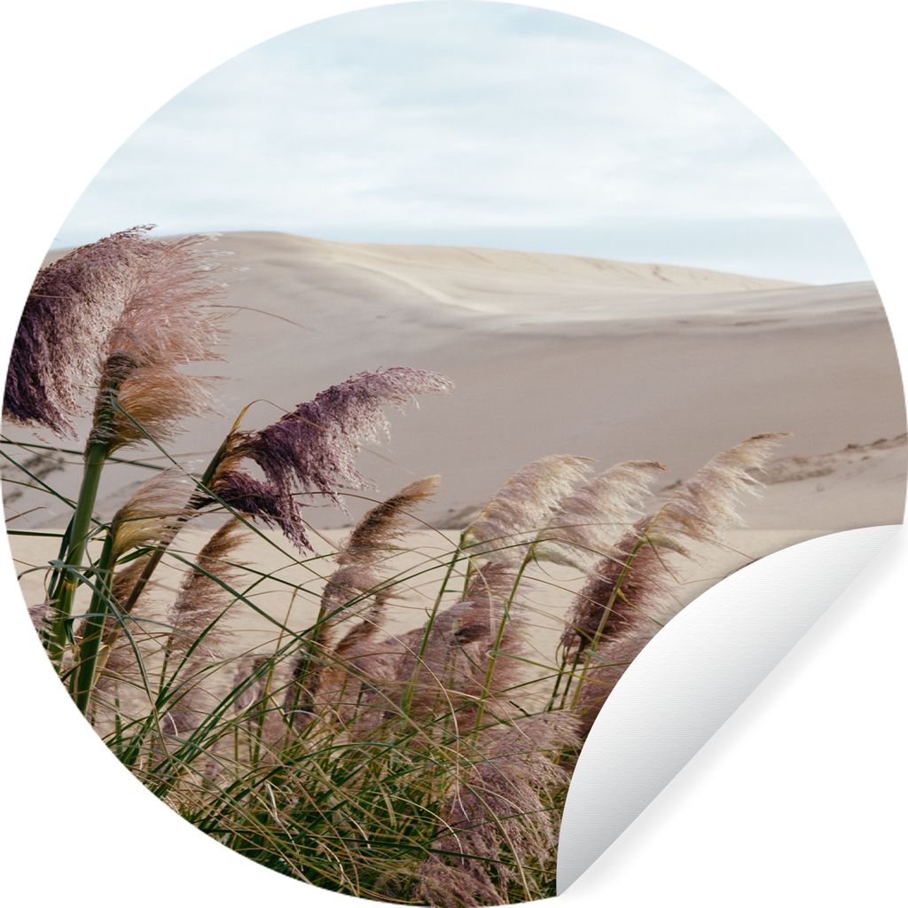 MuchoWow Runde Wandtattoo - Wandsticker Tapete Aufkleber Gras - Wasser - Natur Ø 100 cm Selbstklebend und Repositionierbar - Wandaufkleber - Kre...