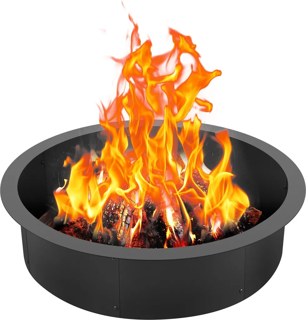 Pozzetto Fuoco 114cm per Esterno | Camino da Giardino Anello in Acciaio