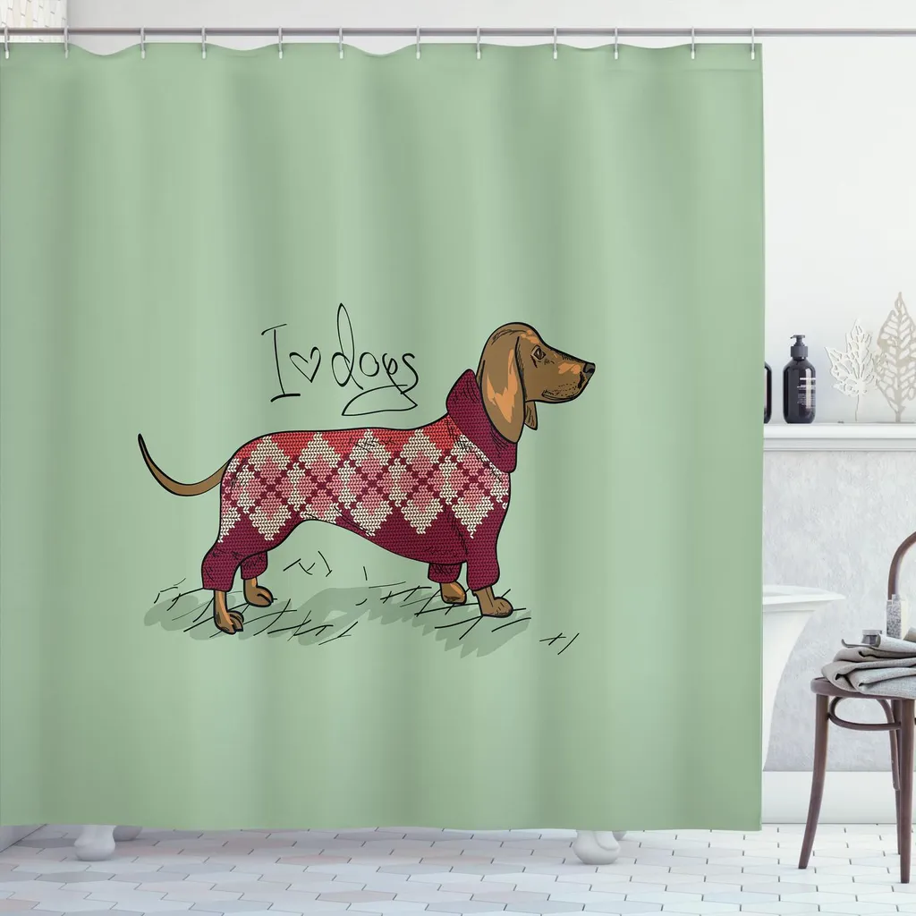 Tenda da Doccia Bassotto ABAKUHAUS 175x240 - Un Sogno Colorato in Bagno