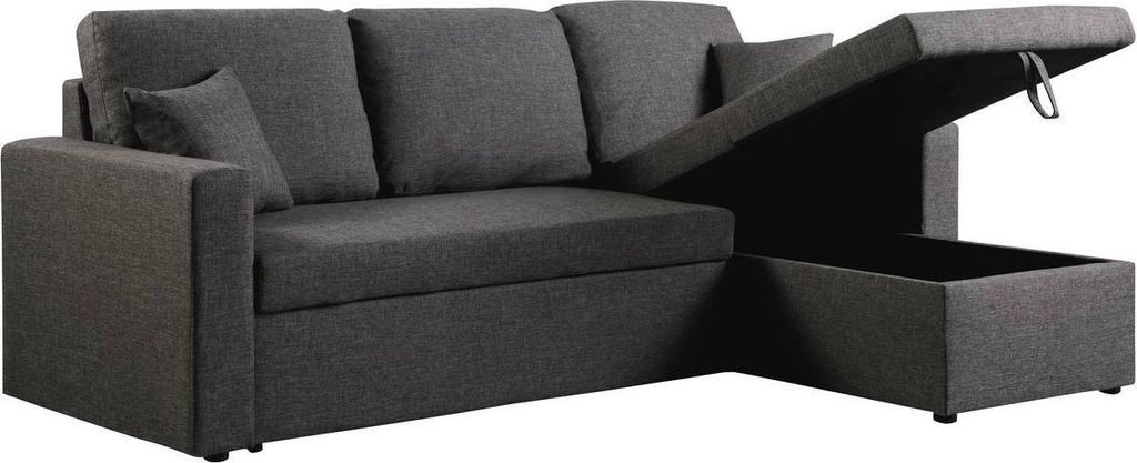 Divano ad angolo convertibile "Alain" - Grigio - 221 x 145 Immagine del prodotto 