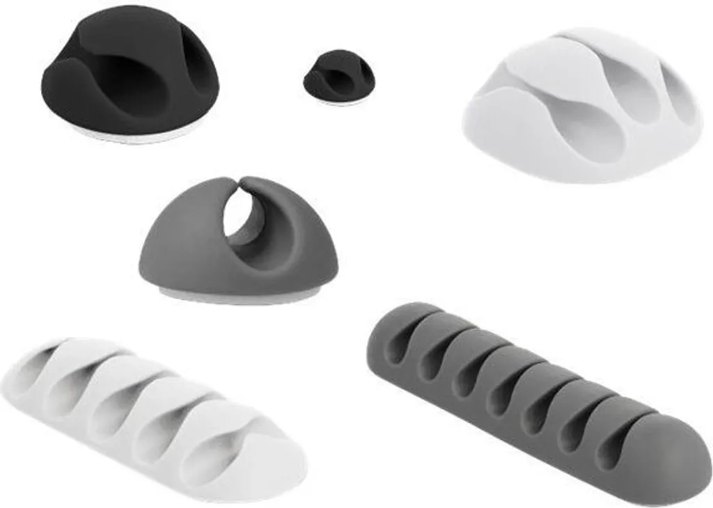 Delock 18300 Set 6 Pezzi Supporti Cavi Adesivi - Gestione Cavi Desktop