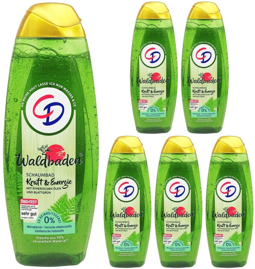 6x CD Schaumbad WALDBADEN 500ml XL Kraft + Energie mit Produktbild 