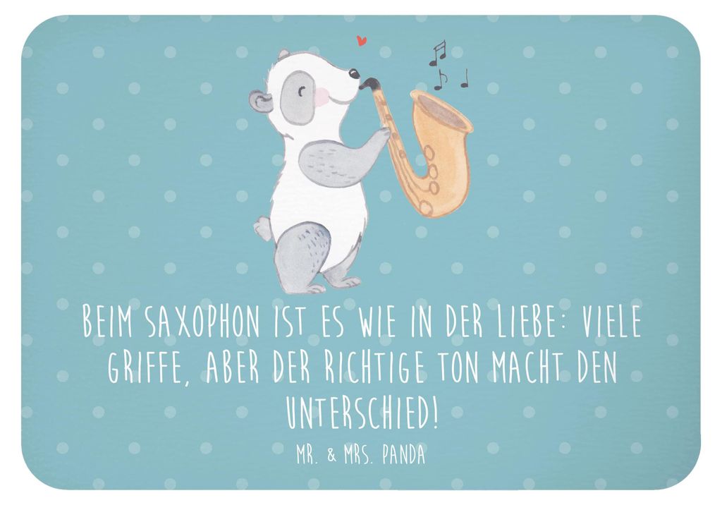 Mr. & Mrs. Panda magnet Saxophon Liebe - Meeresbrise - Geschenk, Lernen, whiteboardmagnet, Musik, Griffe, spruchmagnet, Kühlschrankmagnet, Instrum...