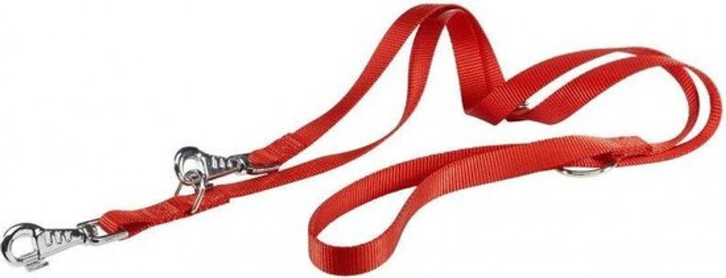 Hundeleine Club-GA 200 x 2 cm Nylon/Stahl rot