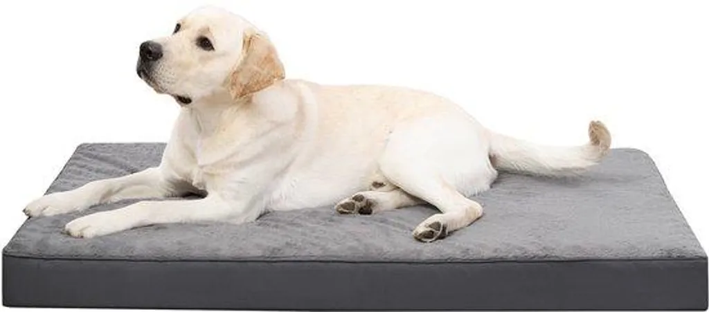 Panier orthopédique grand chien gris 91x68 cm idéal repos et confort