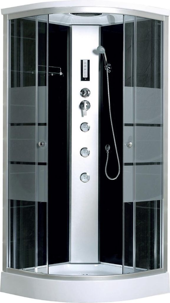 Kerra Hydromassagekabine Lisa 89x89x215 cm mit Dach und Duschwanne