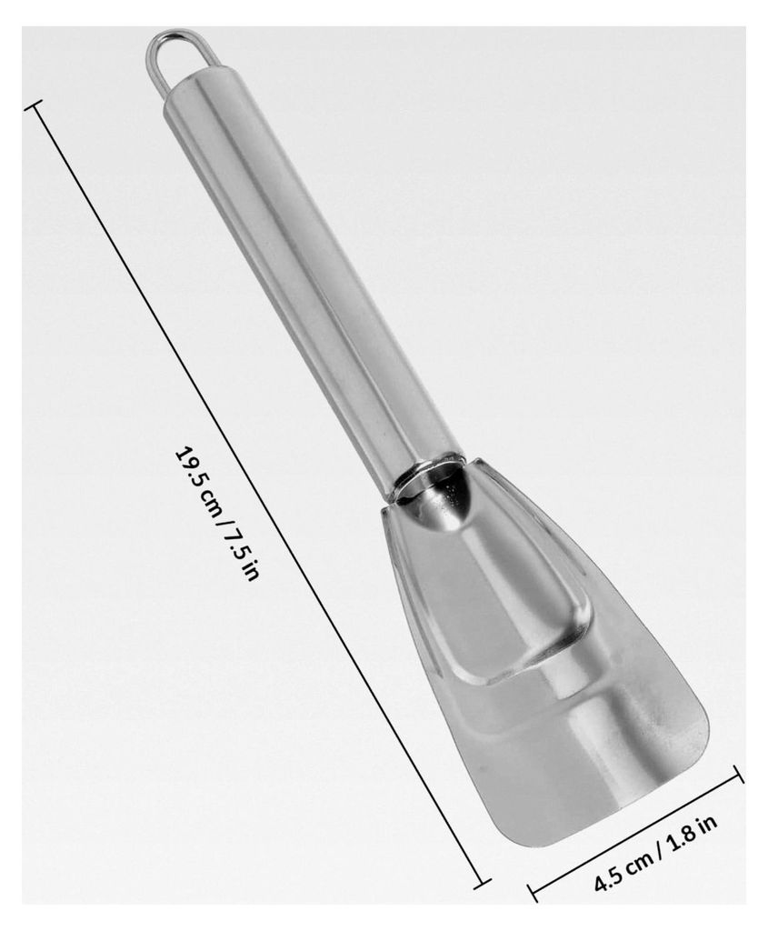 Eiskratzer für Kühlschrank und Gefrierschrank, kleine Eisschaufel aus verdicktem Edelstahl, Frostentferner für die Küchenreinigung, Silber