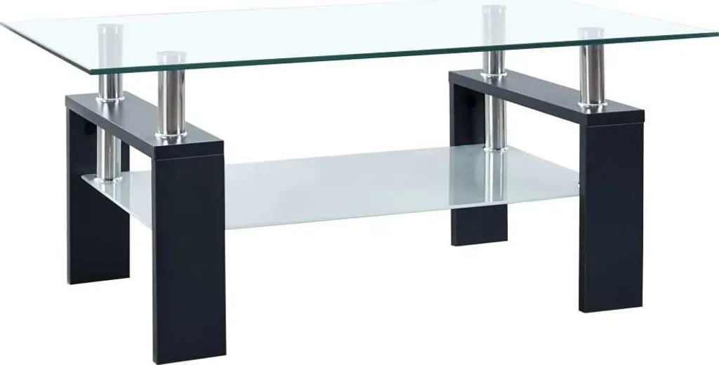 Table basse en verre trempé facile à nettoyer et résistante aux chocs