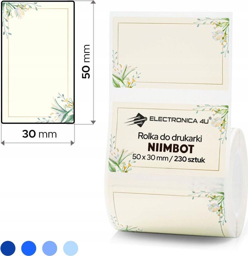 Samolepiace termálne štítky Niimbot B1 B4 B21 B3S B31 50x30 Obrázok produktu 