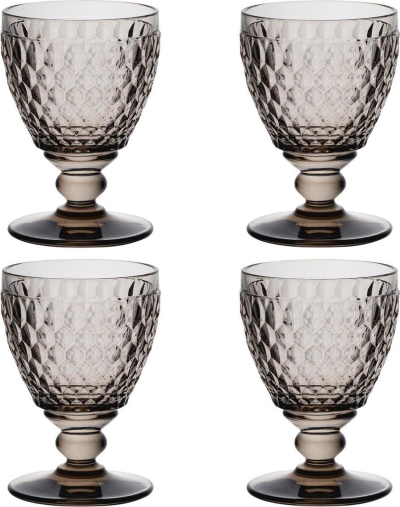 Villeroy & Boch Boston 4er Set Boston Coloured Weißweingläser smoke grau 125ml