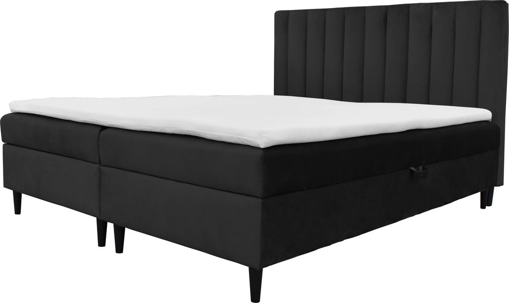 Boxspringbett FERO , Bonell-Matratze 2Bettkästen und Topper Produktbild 