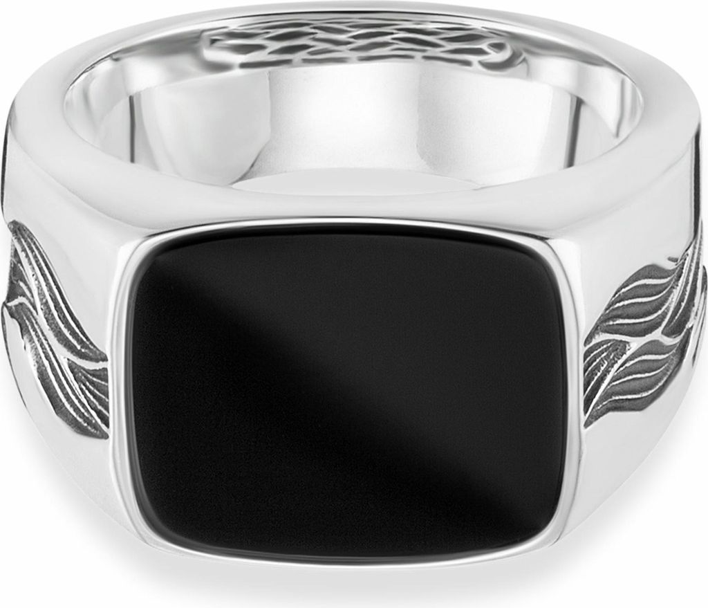 cai Ring 925/- Sterling Silber weiß 058 (18,5) Onyx schwarz 132270785