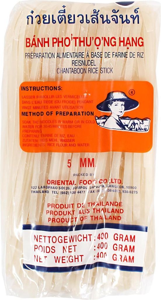 TM Farmer 5mm Reisbandnudeln 400g Pad Thai Nudeln Banh Pho Produktbild 