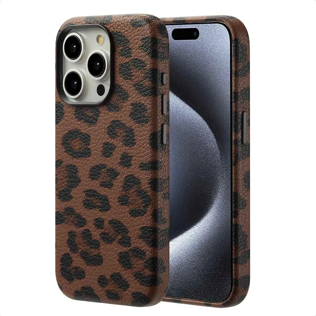 Cover Panterata iPhone 15 Pro Selencia Sabi MagSafe Moka
