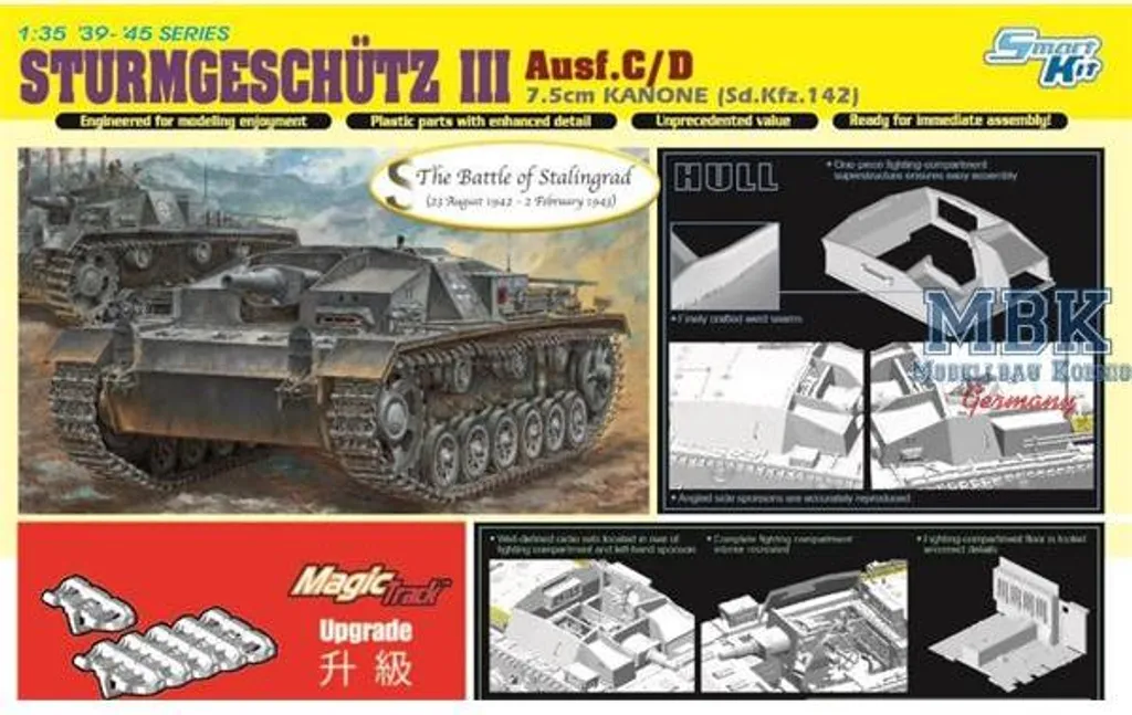 Dragon 6033 Canon d'assaut 7,5 cm Sd.Kfz.142 Stug III échelle 1:35