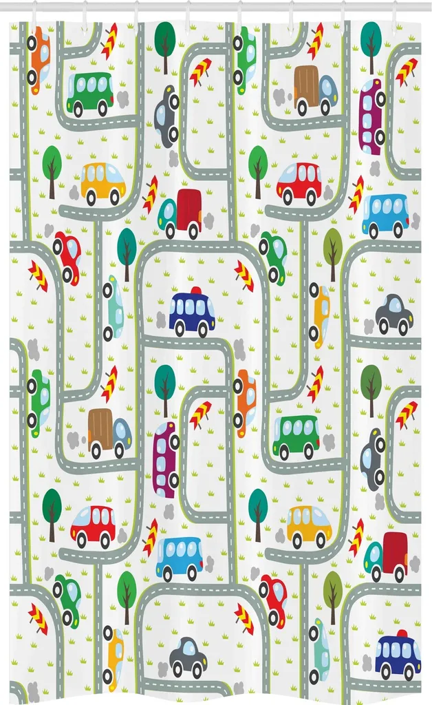Tenda Doccia Bambini 120x180 ABAKUHAUS Traffico - Design Moderno Bagno
