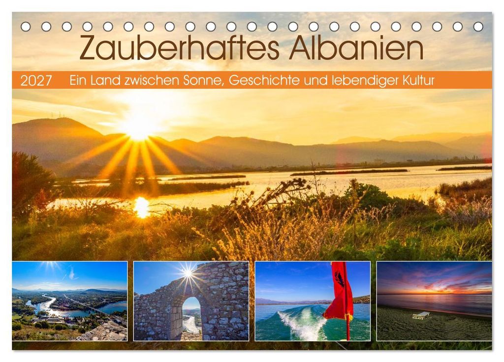 Zauberhaftes Albanien (Tischkalender 2027 DIN A5 quer), CALVENDO Monatskalender