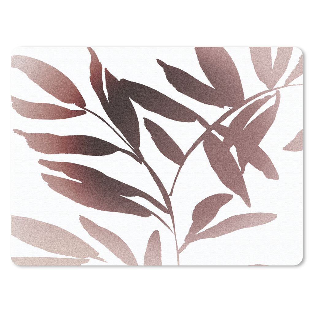 MuchoWow Mauspad Mousepad Blättern - Design - Abstrakt 23x19 cm - Mousepads - Maus Mat - Pad - Mausunterlage - Schreibtischunterlage - Mauspad