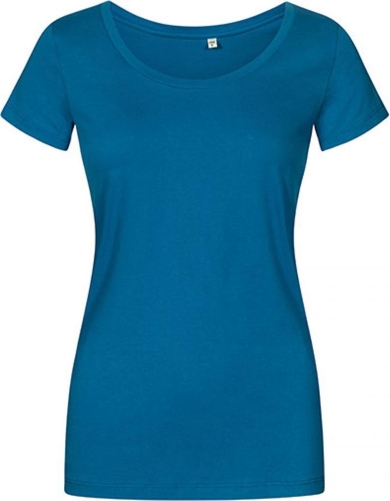 X.O Deep Scoop T-Shirt Damen, Petrol, S