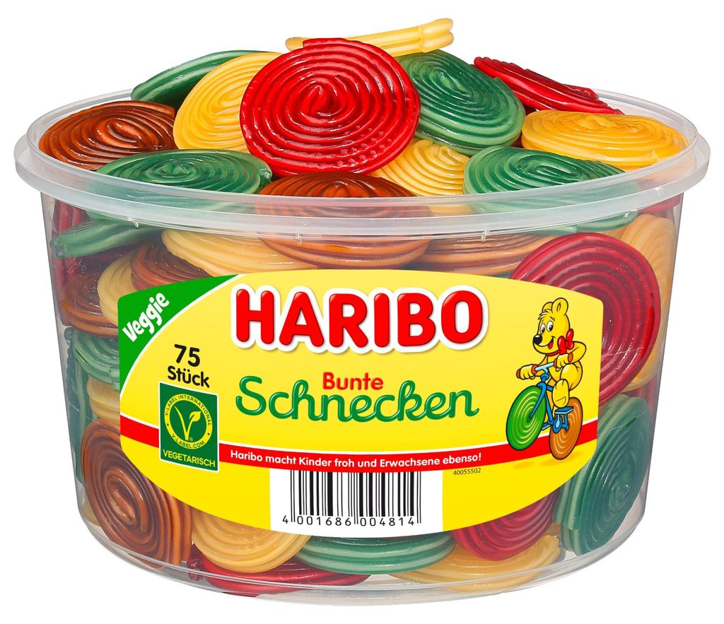 Haribo Bunte Schnecken vegetarisch 75er Produktbild 