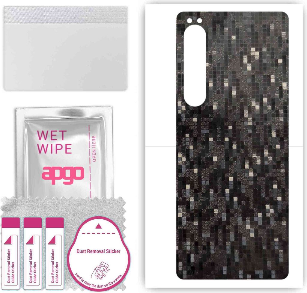 apgo Rückseite Schutzfolie, Skin, kompatibel mit Sony Xperia 1 IV, Hinten Displayschutzfolie aus Vinylfolie, kratzfest, einfache Montage - Carbon ...