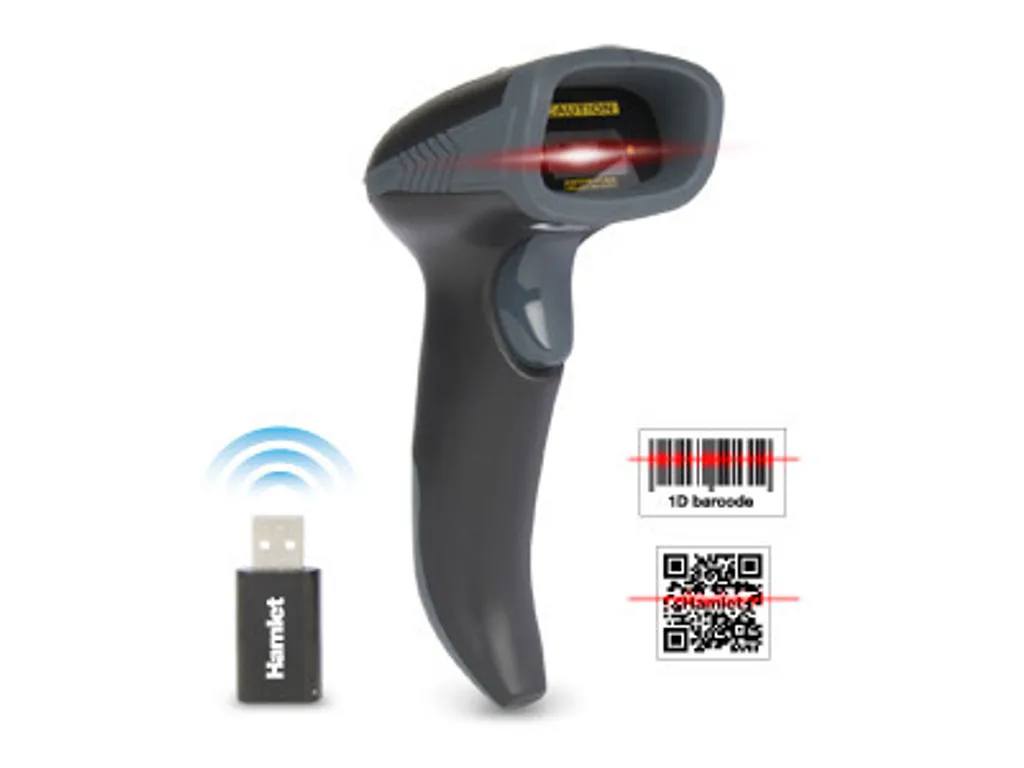 Lecteur de codes à barres 2D Hamlet HBCS-2D110W filaire noir performant