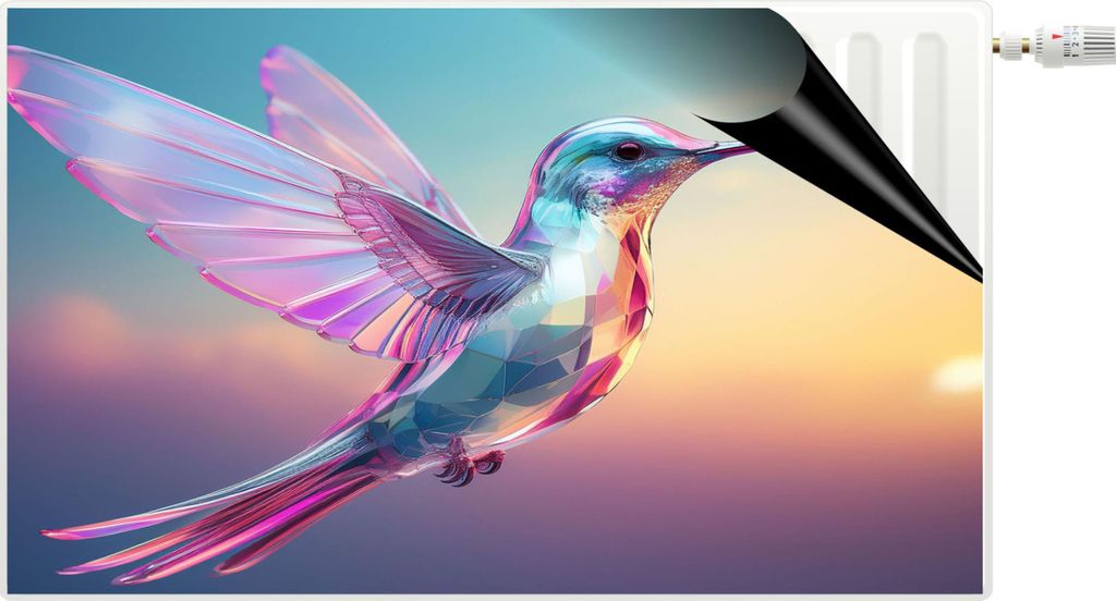 Dekorative Heizkörperverkleidung Magnet für den Heizkörper für das Wohnzimmer Pastel Bird