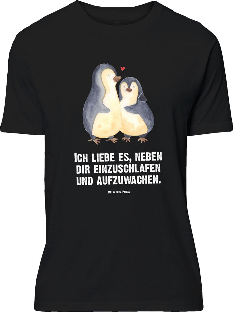 Mr. & Mrs. Panda T-Shirt Pinguine Einschlafen - Schwarz - Geschenk, Tshirt, Freundin, Jahrestag, für Frauen, Mitbringsel, Valentinstag, Lustiges, ...