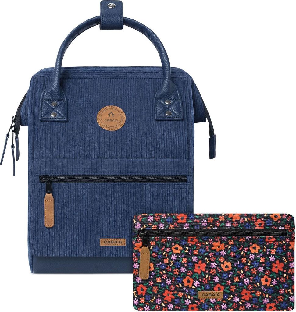 CABAIA Freizeitrucksack Rucksack mit Laptopfach Adventurer Recycled Velvet Backpack 10L Indianapolis dunkelblau