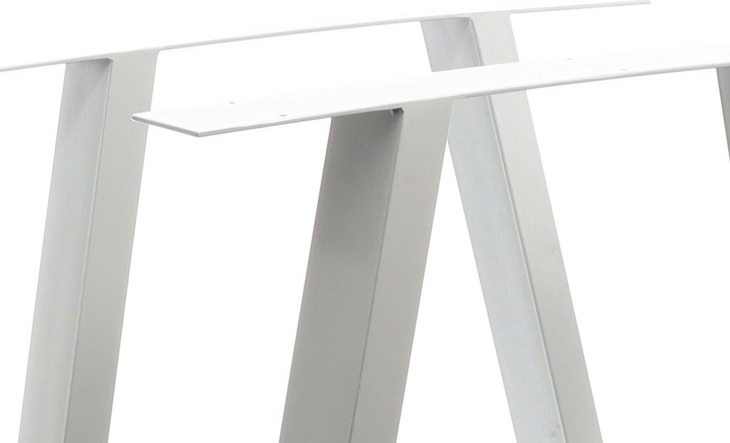 Produktbild von Wiltec Tischbeine 2er Set – Robuste Stahlkufen 60x72 Cm, Pulverbeschichtet, Bodenschonend, Für Couchtisch & Werkbank