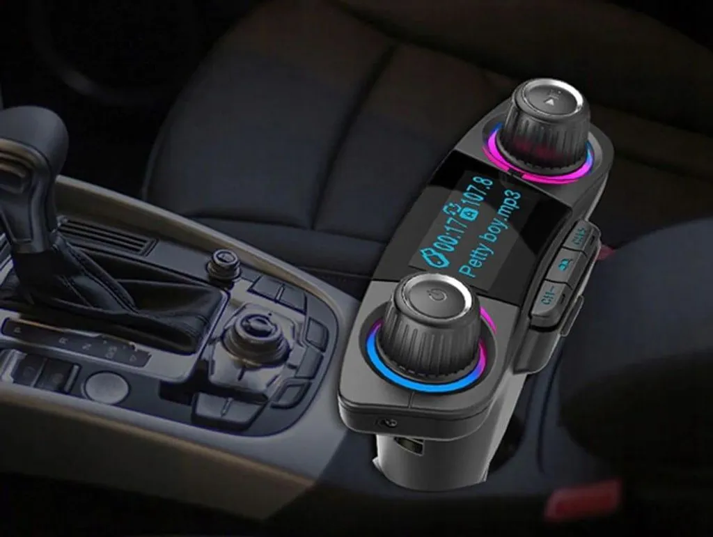 QIKtech T01 trasmettitore FM Bluetooth con caricatore USB PENDRIVE SD 2X - 9