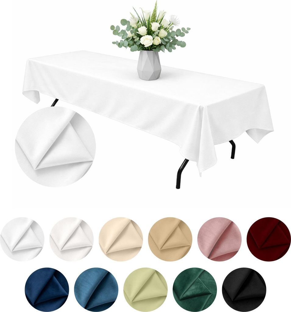 MEBLE ODNOWA, Tischdecke, Matter Samt-Tischdecke, Produktbild 