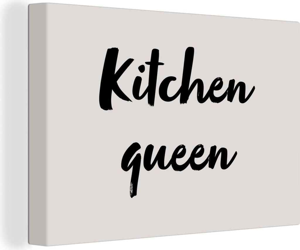 OneMillionCanvasses - Leinwandbilder - 150x100 cm, Zitate - Sprichwörter - Kochen - Chefkoch - Küchenkönigin, Wandbilder Kunstdruck Wanddekora...