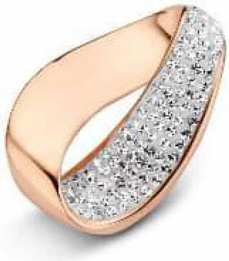 Ciondolo Victoria Oro Rosa Pietra Bianca - Regalo Romantico Donna