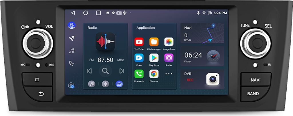 6'' Carplay 2+32G SWC Autorádio pre Fiat Grande Punto Obrázok produktu 