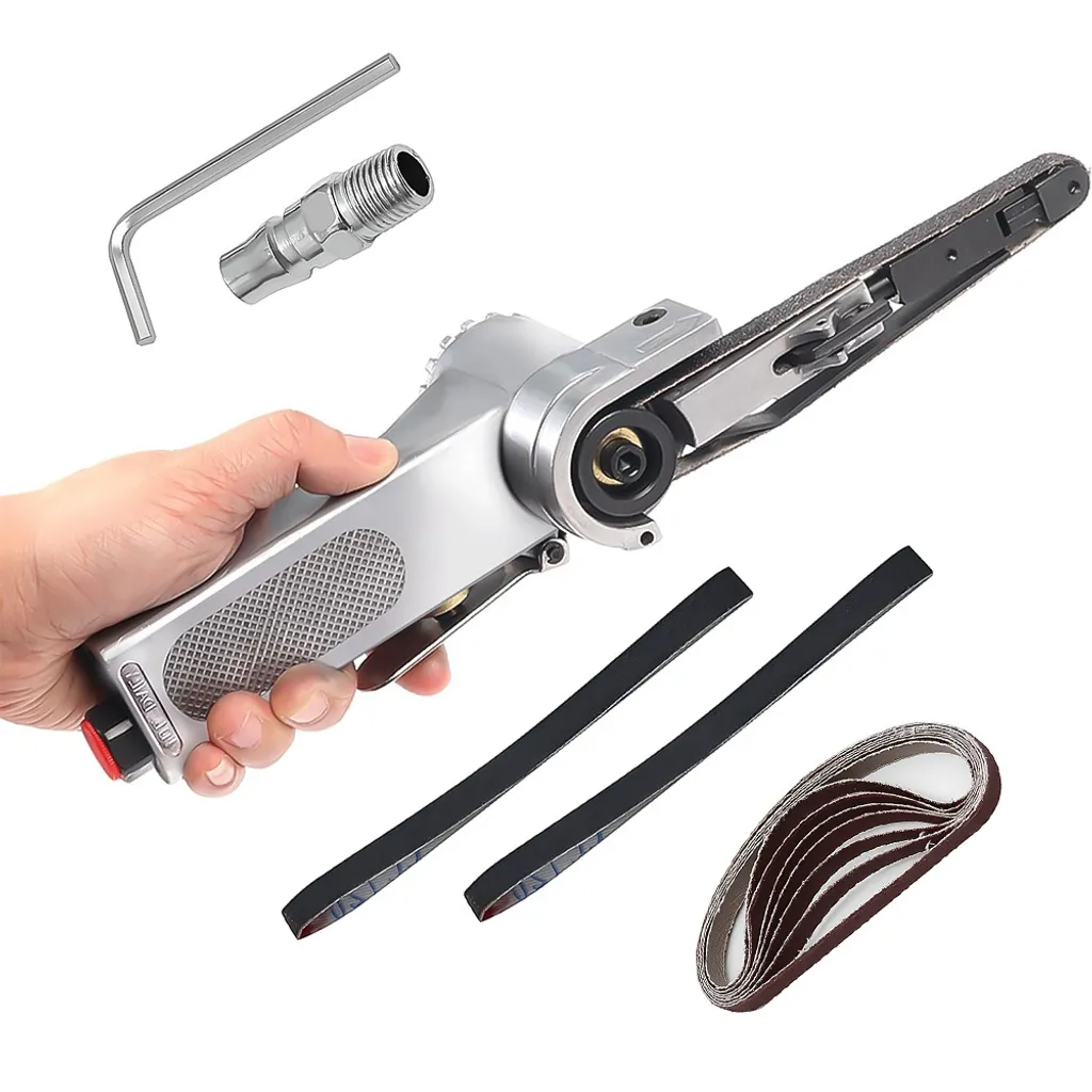 Ponceuse à bande pneumatique 10mm pour ponçage de précision en métal