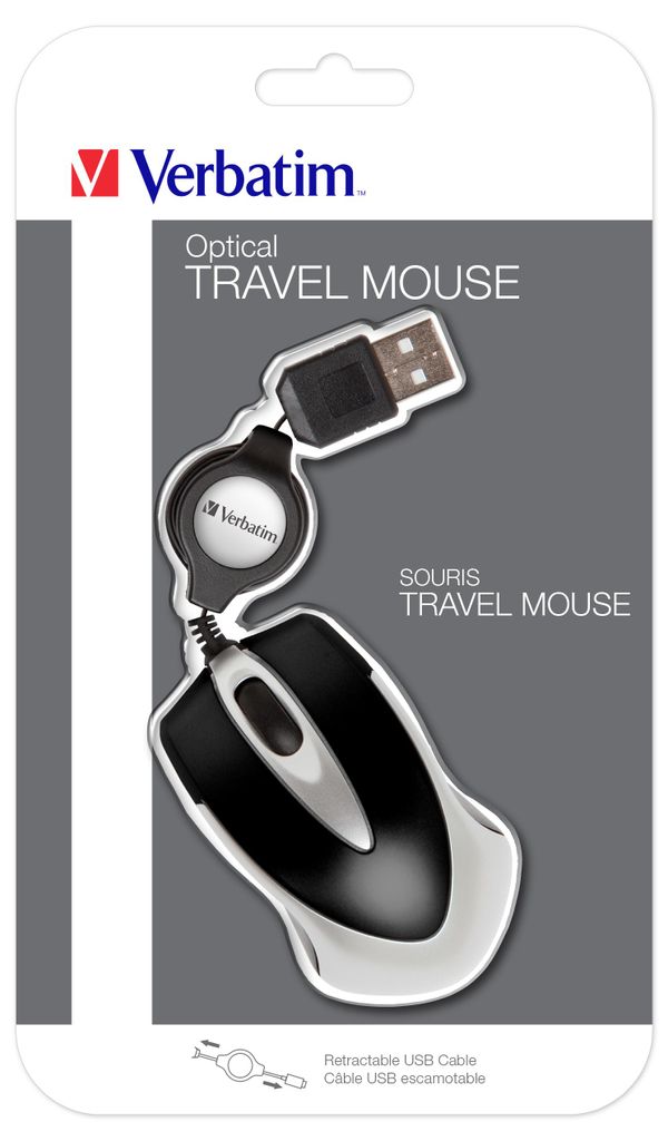 Verbatim 49020 Verbatim Go Mini Optical Travel Mouse Black Image du produit 