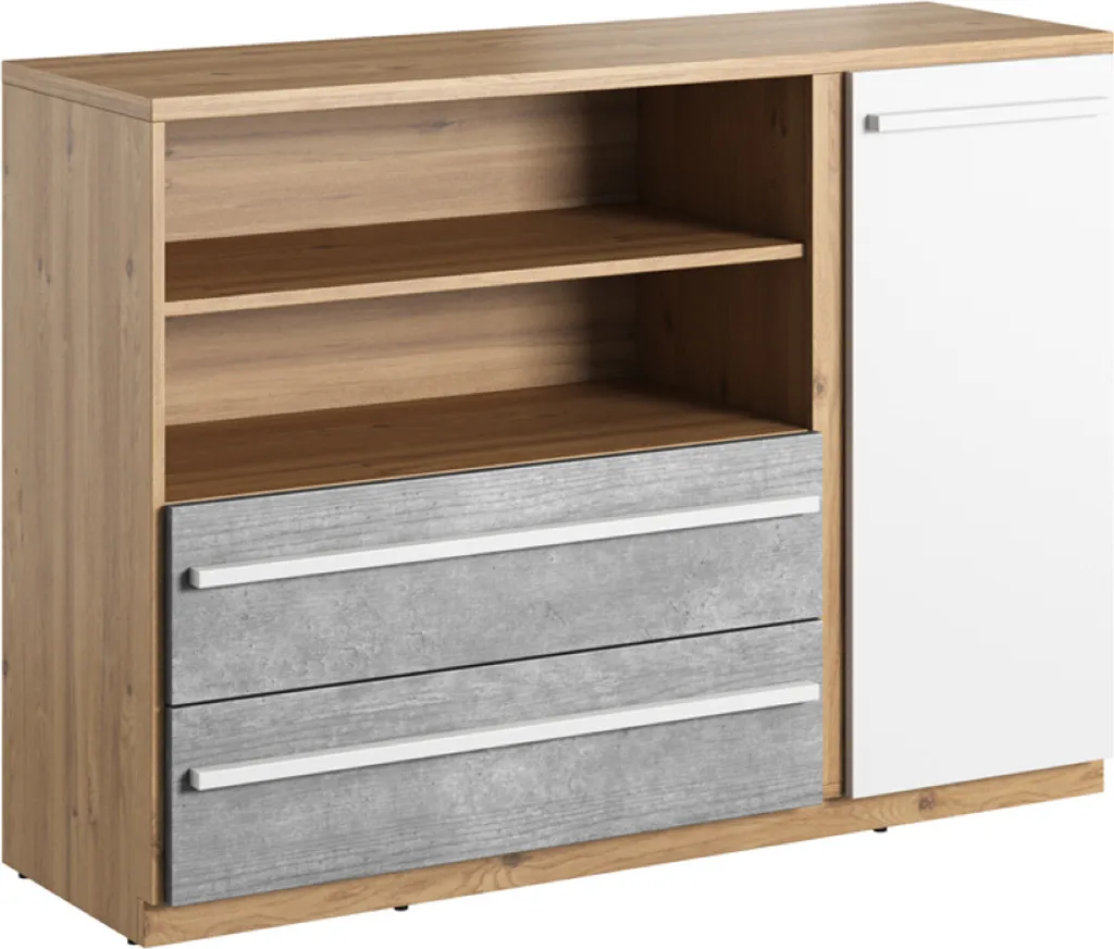 Commode design scandinave PLANO PN-05 avec finitions Peinture Béton
