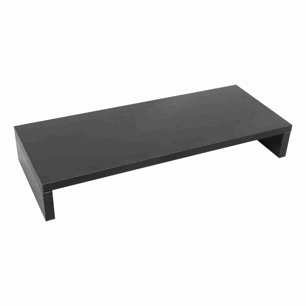 Hölzerne Monitorständer LED LCD Computer Monitor Riser Desktop Organizer Display Regal Schwarz