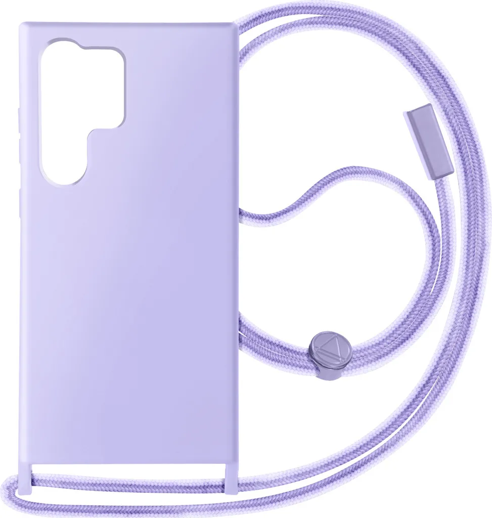 Avizar, custodia a catena per Samsung Galaxy S24 Ultra 80cm, viola chiaro