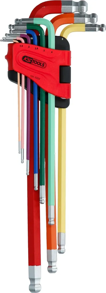 Clés mâles coudées pour accès difficiles KS TOOLS 151.3222 - Set de 9 clés - 2