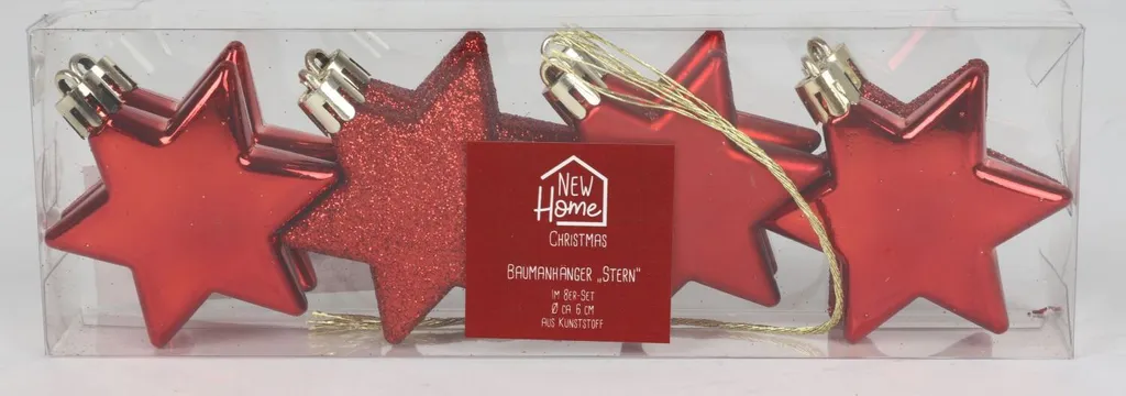Étoiles de Noël pour Sapin - Pack de 12 Décorations Suspendues Fête et Hiver