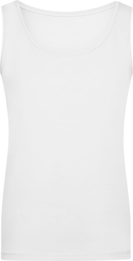 Ladies' Elastic Top Klassiches Tank-Top white, Gr. S