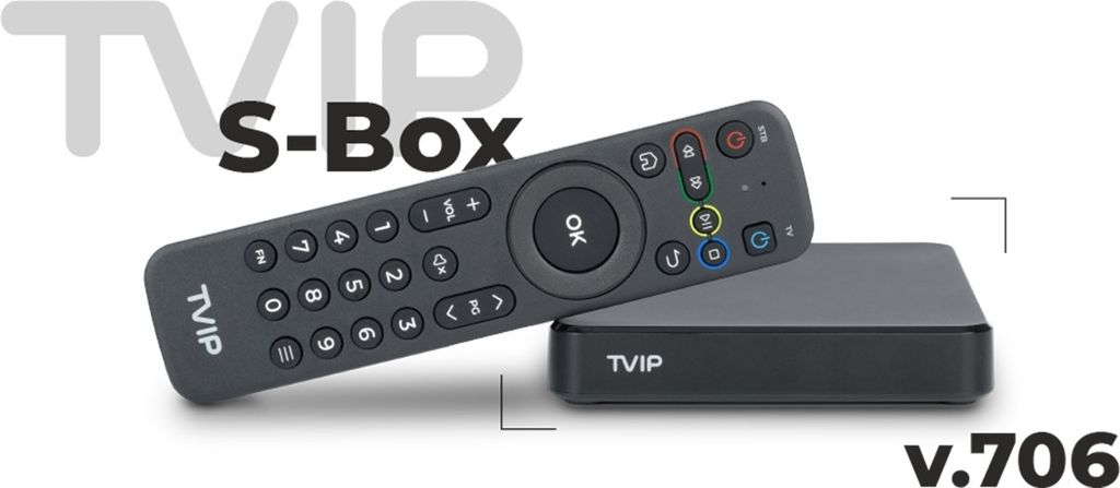 TVIP S-Box v.706 Ultra HD 4K IPTV-Box Android 11 OS + WLAN Produktbild 