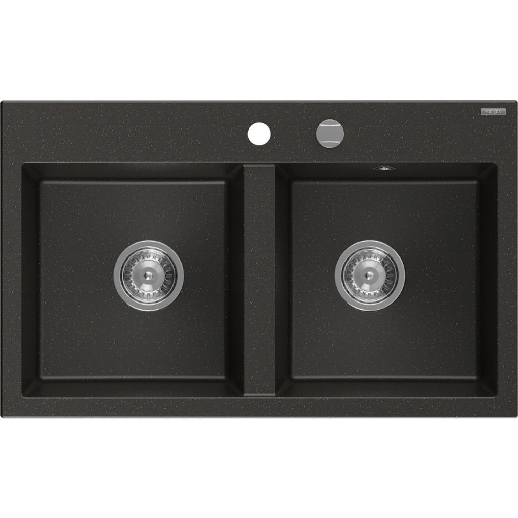 Mexen Hektor zlewozmywak granitowy 2-komorowy 800 x 480 mm, Zdjęcie produktu 