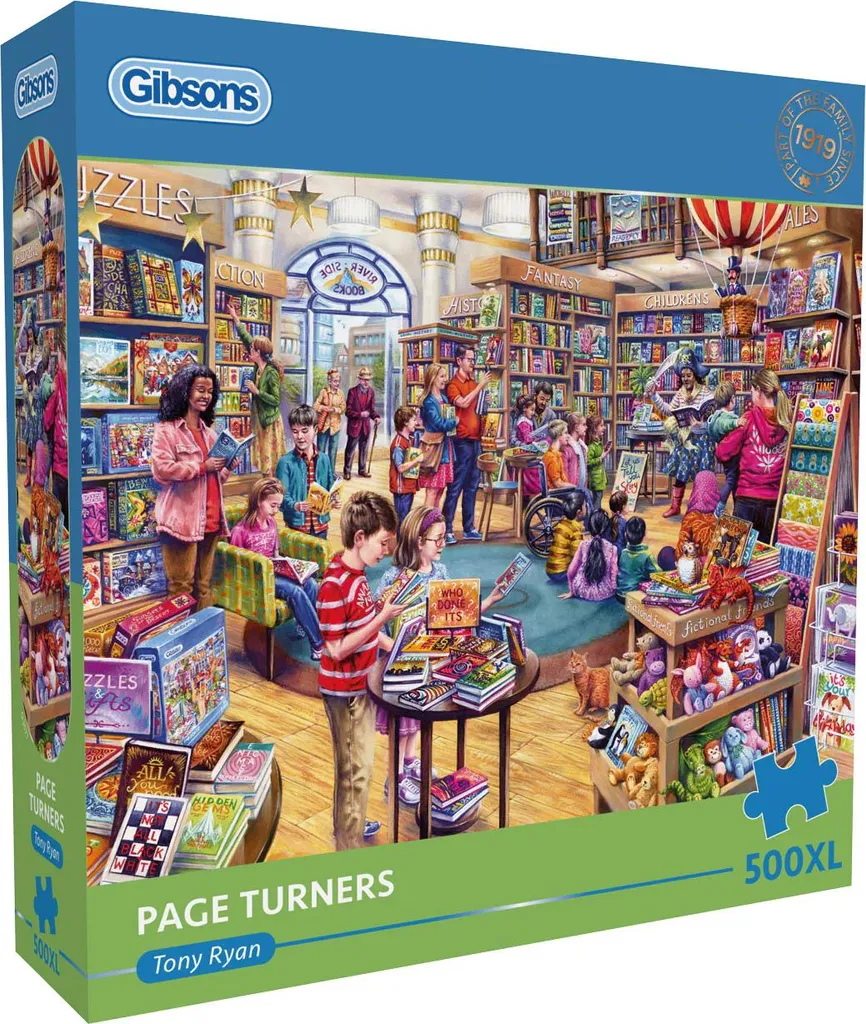Puzzle adultes 500XL pièces Gibsons au design de livres Page Turners